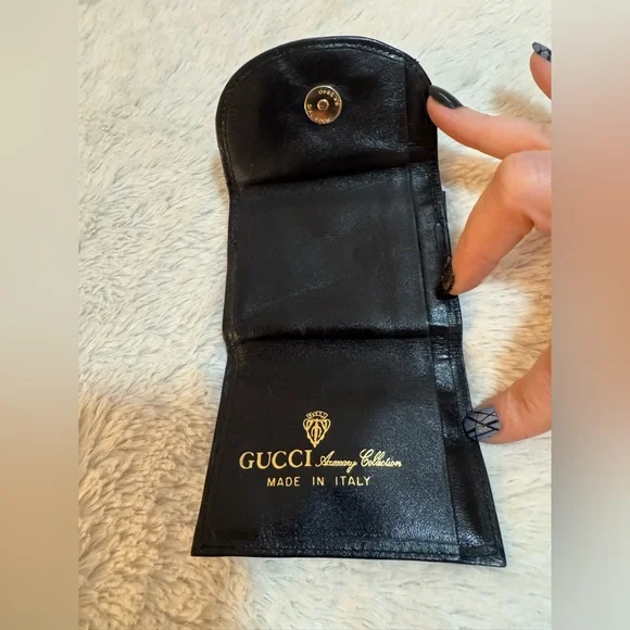 Gucci Snakeskin Signature Stripe Small Wallet - Vintage - Rare - Picture 3 of 9